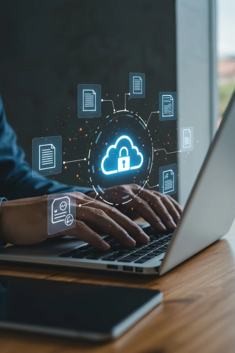 Professional managing secure cloud infrastructure—illustrating how Scorpion Five Technologies delivers cloud engineering solutions that address cybersecurity and cost challenges for large organizations and government.